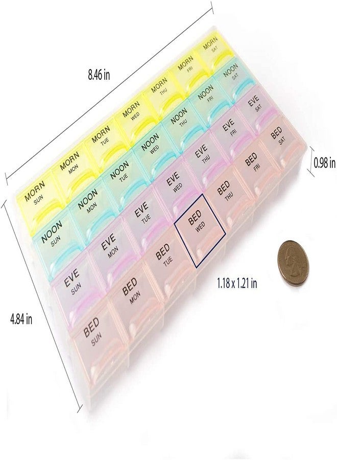 Xpandio Pill Medicine Organizer Reminder Storage Box for 28 Days or 4 Weeks - Image 2